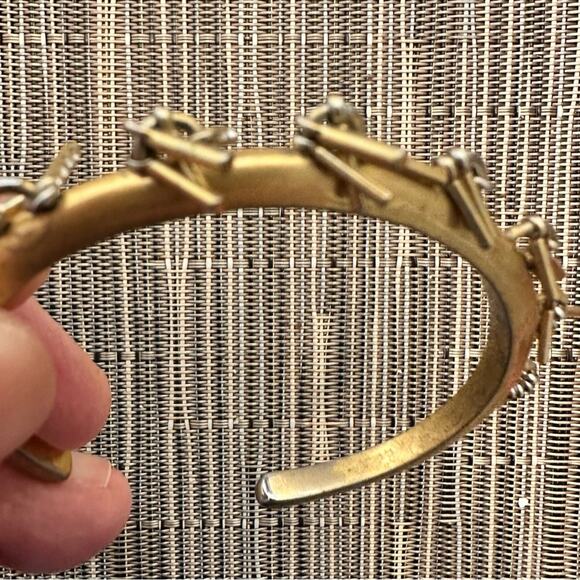 Madewell Cuff Bracelet Tassels Fold tone Western Coastal Cowgirl Boho Casual - Picture 7 of 11